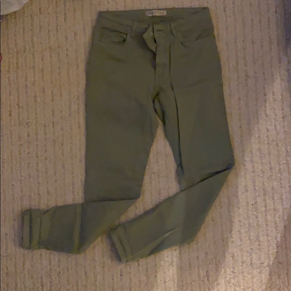 Zara basic light olive denim